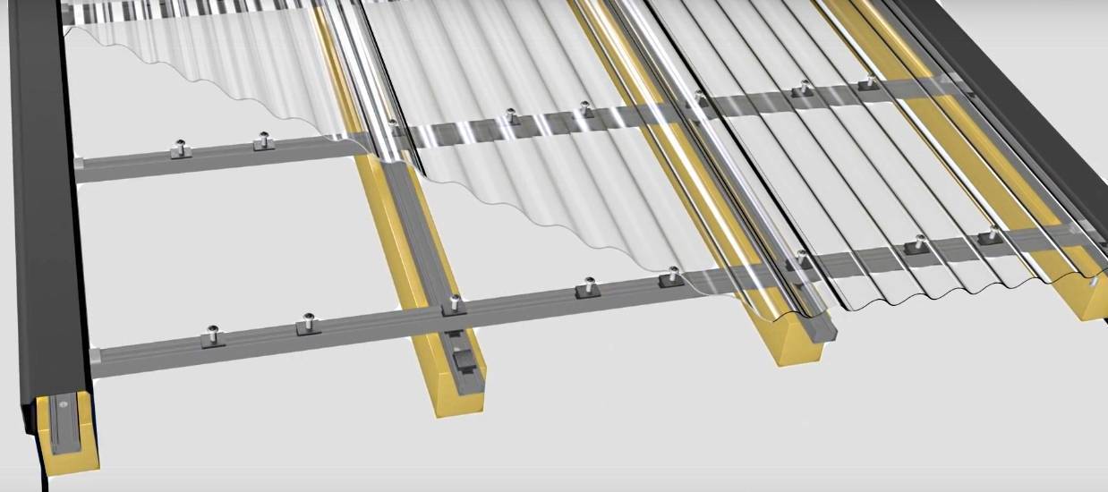 Flüsterdach - Aluminium Verlegesystem / Unterkonstruktion